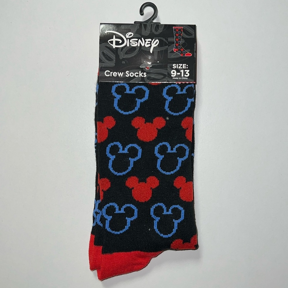 Disney Mickey Mouse Crew Socks Size 9-13 NWT
